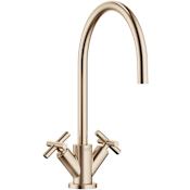 Dornbracht Tara 1.5 GPM Single Hole Kitchen Faucet with Swivel Spout and Cartridge Brushed Champagne (22kt Gold)