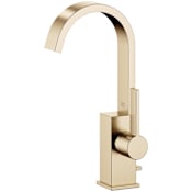 Dornbracht MEM 1.2 GPM Vessel Single Hole Stationary Bathroom Faucet Brushed Champagne (22kt Gold)