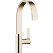 Dornbracht Mem 1.5 GPM Single Hole Kitchen Faucet with Swivel Spout and Cartridge Brushed Champagne (22kt Gold)