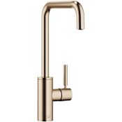 Dornbracht Meta Square 1.5 GPM Single Hole Kitchen Faucet with Swivel Spout Brushed Champagne (22kt Gold)