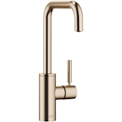 Dornbracht Meta Square 1.5 GPM Single Hole Bar Faucet with Swivel Spout and Mounting Hardware Brushed Champagne (22kt Gold)