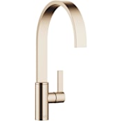 Dornbracht Mem 1.5 GPM Single Hole Kitchen Faucet with Swivel Spout and Aerated Stream Brushed Champagne (22kt Gold)