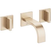 Dornbracht MEM 1.2 GPM Wall Mounted Vessel Widespread Bathroom Faucet Brushed Champagne (22kt Gold)