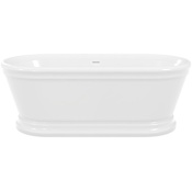 DreamLine Abbey 67" Free Standing Acrylic Soaking Tub with Center Drain and Overflow White