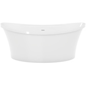 DreamLine Continuum 66" Free Standing Acrylic Soaking Tub with Rear Drain and Overflow White