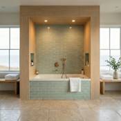 DreamLine Prism 60" Drop In Acrylic Soaking Tub with Rear Drain White