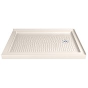 DreamLine SlimLine 36" X 60" Shower Base with 2 Thresholds and Right-Side Drain Biscuit