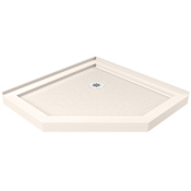 DreamLine SlimLine 38" x 38" Neo-Angle Shower Base with Corner Drain Biscuit
