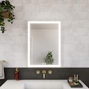 DreamLine Brilliance 20" x 28" Lighted Frameless Single Door Medicine Cabinet Glass