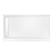 DreamLine Crest 59-1/2" x 31-3/4" Rectangular Shower Base with Single Threshold and Left Drain White