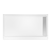 DreamLine Crest 59-1/2" x 31-3/4" Rectangular Shower Base with Single Threshold and Right Drain White