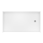 DreamLine Crest 60" x 33" Rectangular Shower Base with Single Threshold and Right Drain White