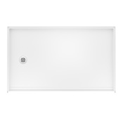DreamLine Crest 60" x 37" Rectangular Shower Base with Single Threshold and Left Drain White