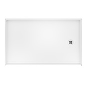DreamLine Crest 60" x 37" Rectangular Shower Base with Single Threshold and Right Drain White