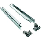 DTC DS20 Series 21 Inch Full Extension Concealed Drawer System with 85 Pound Weight Capacity and Soft Close - Pair Nickel