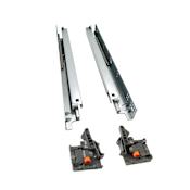 DTC SS20 Series 18 Inch Full Extension Concealed Drawer System with 85 Pound Weight Capacity and Soft Close - Pair Nickel