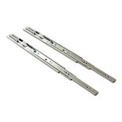 DTC H Series 26 Inch Full Extension Ball Bearing Drawer Slides with 100 Pound Weight Capacity and Soft Close - Pair Nickel