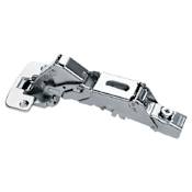 DTC C80 Series Full Overlay Concealed Euro Cabinet Door Hinge with 155 Degree Opening Angle and Self Close Function - Single Hinge Nickel