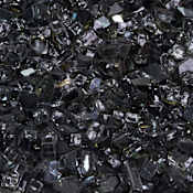 Duluth Forge 1/4 Inch Classic Fire Glass Reflective Black Glass