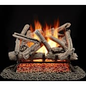 Duluth Forge 55,000 BTU Natural Gas Log Set Fireplace with Match Light Ignition and 9 Drift Wood Logs N/A