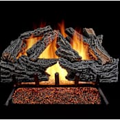 Duluth Forge 55,000 BTU Natural Gas Log Set Fireplace with Match Light Ignition and 8 Colorado Split Wood Logs N/A