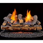 Duluth Forge 33,000 BTU Vent Free Liquid Propane Log Set Fireplace with Ember Burner System and 9 Logs N/A