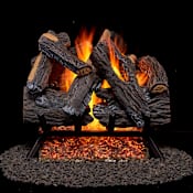Duluth Forge 45,000 BTU Vented Natural Gas Log Set Fireplace Brown