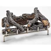 Duluth Forge Concrete Log Set with Stainless Fireplace Grate for 450 Series Fireplace Insert N/A
