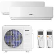Durastar 18K BTU Cooling / 19K BTU Heating 21 SEER2 Two Zone Wall Mount Mini Split System with (2) 12K BTU Indoor Units N/A