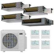 Durastar 28K BTU Cooling / 23K BTU Heating 19 SEER2 Four Zone Concealed Duct Mini Split System with (3) 6K and (1) 18K BTU Indoor Units N/A