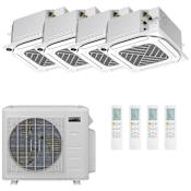 Durastar Sirius Heat Series 28K BTU Cooling / 23K BTU Heating 21 SEER2 Four Zone Ceiling Cassette Mini Split System with (4) 9K BTU Indoor Units N/A