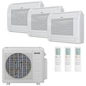 Durastar 28K BTU Cooling / 27K BTU Heating 23 SEER2 Three Zone Floor Console Mini Split System with (1) 9K and (2) 12K BTU Indoor Units N/A