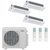 Durastar 28K BTU Cooling / 27K BTU Heating 23 SEER2 Three Zone Ceiling Cassette Mini Split System with (2) 6K and (1) 12K BTU Indoor Units N/A