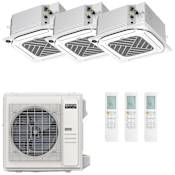 Durastar Sirius Heat Series 36K BTU Cooling / 37K BTU Heating 21.5 SEER2 Three Zone Ceiling Cassette Mini Split System with (1) 9K and (2) 18K BTU Indoor Units N/A