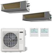 Durastar 36K BTU Cooling / 37K BTU Heating 19.4 SEER2 Two Zone Concealed Duct Mini Split System with (1) 9K and (1) 24K BTU Indoor Units N/A