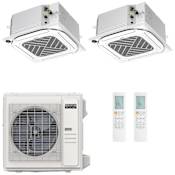 Durastar Sirius Heat Series 36K BTU Cooling / 37K BTU Heating 21.5 SEER2 Two Zone Ceiling Cassette Mini Split System with (2) 18K BTU Indoor Units N/A