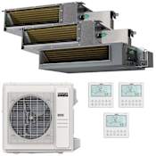Durastar 36K BTU Cooling / 37K BTU Heating 19.4 SEER2 Three Zone Concealed Duct Mini Split System with (2) 6K and (1) 18K BTU Indoor Units N/A