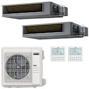 Durastar 36K BTU Cooling / 37K BTU Heating 19.4 SEER2 Two Zone Low Static Concealed Duct Mini Split System with (2) 18K BTU Indoor Units N/A