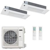 Durastar 36K BTU Cooling / 37K BTU Heating 21.5 SEER2 Two Zone Ceiling Cassette Mini Split System with (2) 18K BTU Indoor Units N/A