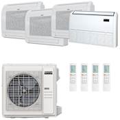 Durastar 36K BTU Cooling / 37K BTU Heating 21.5 SEER2 Four Zone Floor Console Mini Split System with (3) 9K and (1) 18K BTU Indoor Units N/A