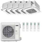 Durastar Sirius Heat Series 36K BTU Cooling / 37K BTU Heating 21.5 SEER2 Five Zone Ceiling Cassette Mini Split System with (5) 9K BTU Indoor Units N/A