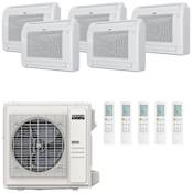 Durastar 36K BTU Cooling / 37K BTU Heating 21.5 SEER2 Five Zone Floor Console Mini Split System with (5) 9K BTU Indoor Units N/A