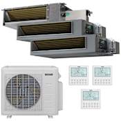 Durastar 36K BTU Cooling / 37K BTU Heating 20 SEER2 Three Zone Concealed Duct Mini Split System with (1) 6K and (2) 18K BTU Indoor Units N/A