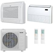 Durastar 36K BTU Cooling / 37K BTU Heating 23.1 SEER2 Two Zone Floor Console Mini Split System with (1) 9K and (1) 24K BTU Indoor Units N/A