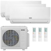 Durastar 36K BTU Cooling / 37K BTU Heating 23.1 SEER2 Three Zone Wall Mount Mini Split System with (1) 9K, (1) 12K and (1) 24K BTU Indoor Units N/A
