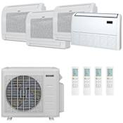 Durastar 36K BTU Cooling / 37K BTU Heating 23.1 SEER2 Four Zone Floor Console Mini Split System with (3) 9K and (1) 18K BTU Indoor Units N/A