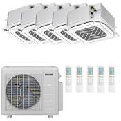 Durastar 36K BTU Cooling / 37K BTU Heating 23.1 SEER2 Five Zone Four-Way Ceiling Cassette Mini Split System with (5) 9K BTU Indoor Units N/A