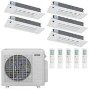 Durastar 36K BTU Cooling / 37K BTU Heating 23.1 SEER2 Five Zone Ceiling Cassette Mini Split System with (4) 6K and (1) 9K BTU Indoor Units N/A