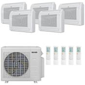 Durastar 36K BTU Cooling / 37K BTU Heating 23.1 SEER2 Five Zone Floor Console Mini Split System with (5) 9K BTU Indoor Units N/A