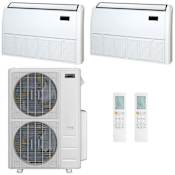 Durastar 48K BTU Cooling / 49K BTU Heating 21.2 SEER2 Two Zone Floor Console Mini Split System with (2) 24K BTU Indoor Units N/A